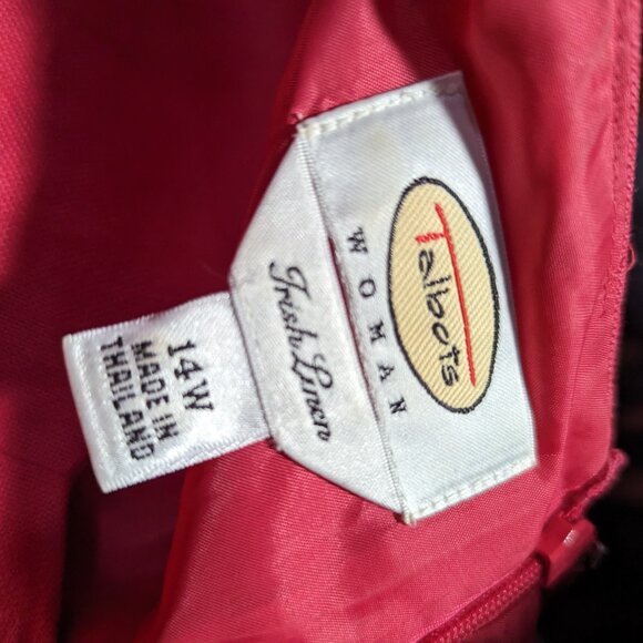 Talbots Women's Size 14W Pink Irish Linen Sleeveless Shift Knee Length Dress - Picture 5 of 7